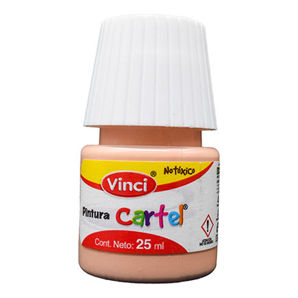 Pintura cartel vinci 25 ml rojo carne imitaci&oacute;n #67b caja c/10 piezas