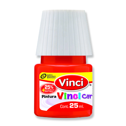 Pintura cartel vinci 25 ml rojo #54 caja c/10 caja c/10 piezas
