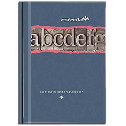 Libro estrella 1/8 francesa raya c/indice 96 hojas