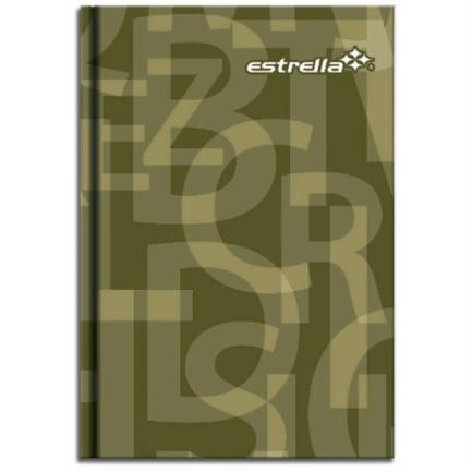 Libreta estrella 1/4 pasta dura forma francesa raya c/Índice 240 hojas