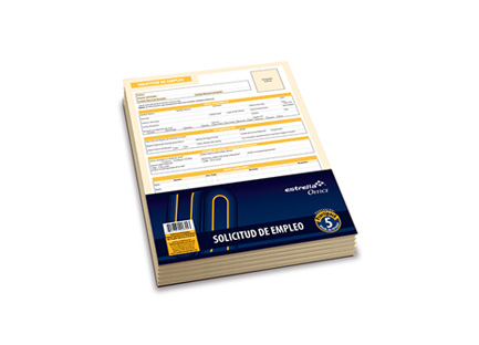 Block estrella solicitud empleo paq c/5 40hojas c/u