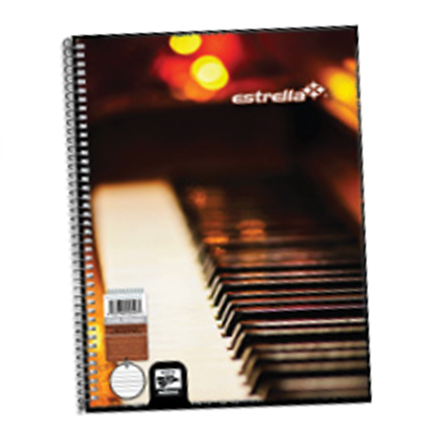 Cuaderno estrella pautado profesional espiral 50 hjs