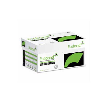 Papel cortado ecobond carta 95% blancura 75 gr c/5000 hojas