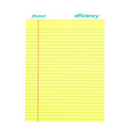 Block esselte eficiency carta amarillo rayado c/50 hjs