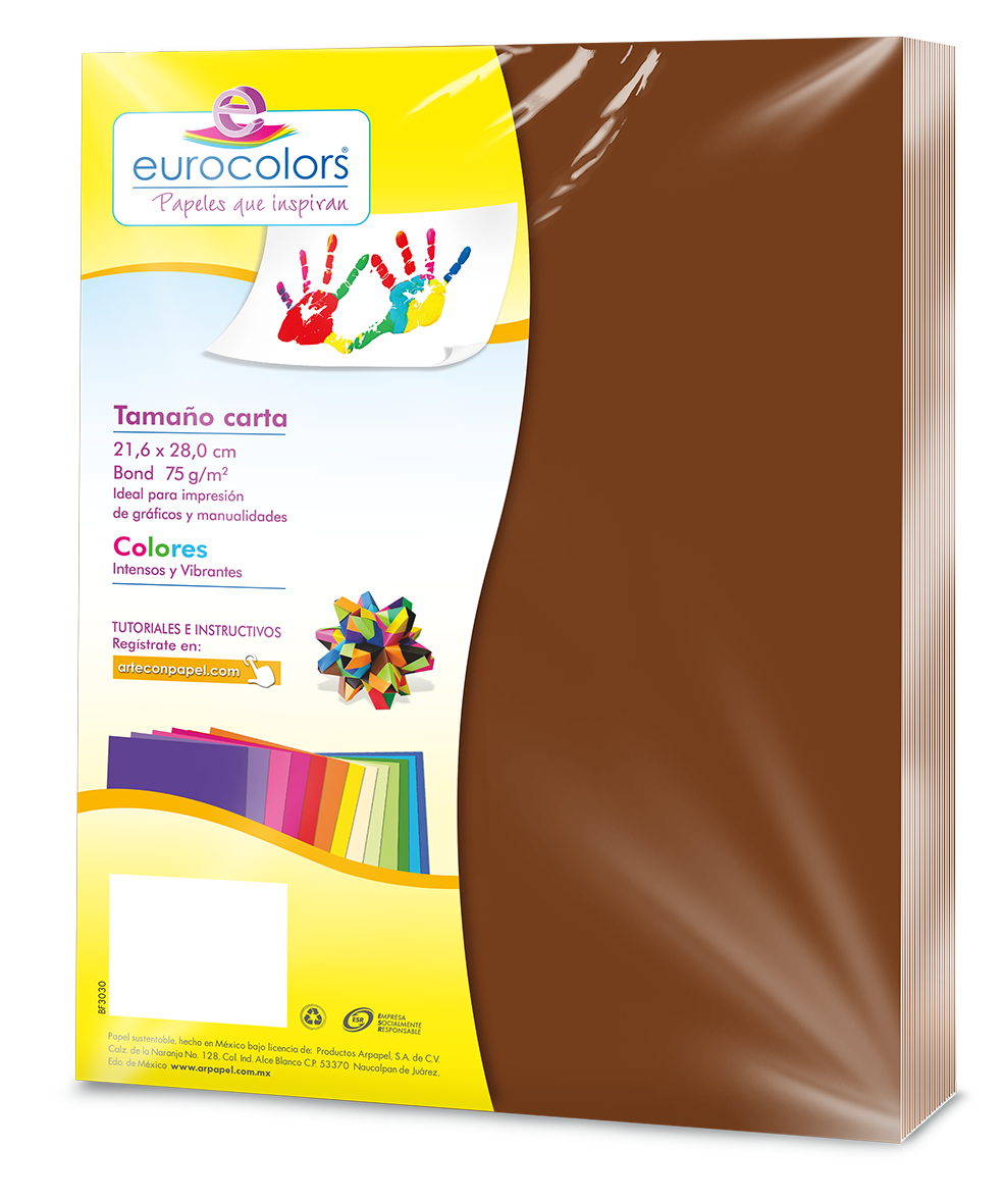 Papel Cortado Eurocolors Carta Cafe C/100 - Vista 2