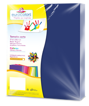 Papel Cortado Eurocolors Carta Azul Aquamarino C/100 - Vista 3