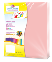 Papel Cortado Eurocolors Carta Rosa Pastel C/100 - Vista 4