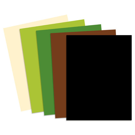 Papel cortado eurocolors carta colores arcoiris terra paquete c/100