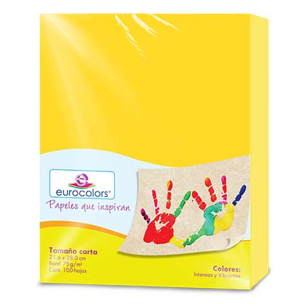 EOPPAPAK007 - PAPEL CORTADO EUROCOLORS CARTA CANARIO C/100