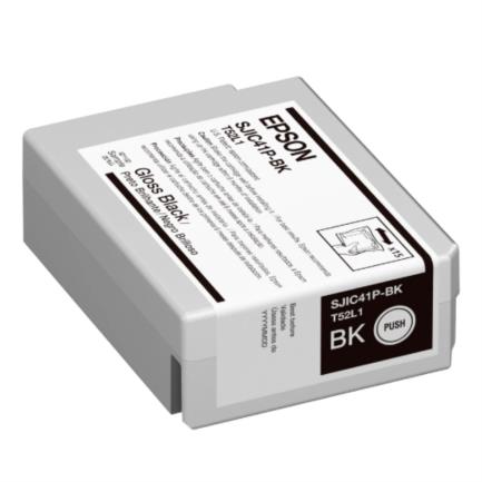 Tinta epson sjic41p-bk para colorworks c4000 color negro brillante