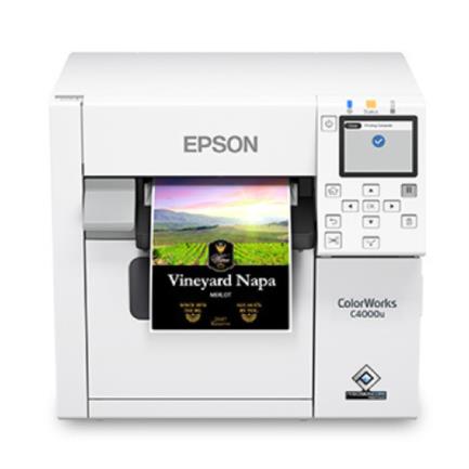 Impresora de etiquetas epson colorworks cw-c4000 inyección de tinta ethernet/usb