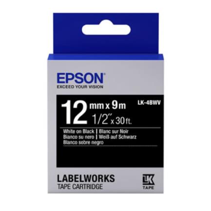 Cinta Epson Para Rotuladora Lw300/lw400 ,12 Mm (1/2), Blanco/negro