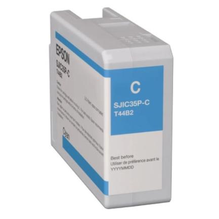 Cartucho de tinta epson sjic35p colorworks c6500/6000 color cian
