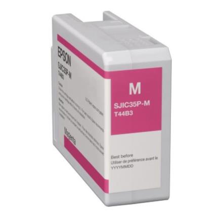Cartucho de tinta epson sjic35p colorworks c6500/6000 color magenta