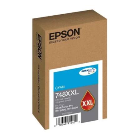 Tinta epson t748xxl capacidad extra alta wf-6090/wf-6590 color cian