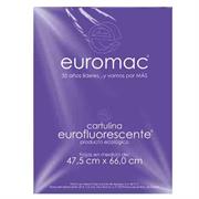 Cartulina euromac fluorescente morado 47.5x66 c/10