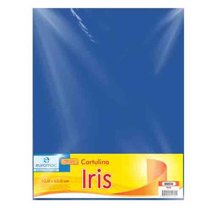 Cartulina euromac iris azul 50x65cm c/10