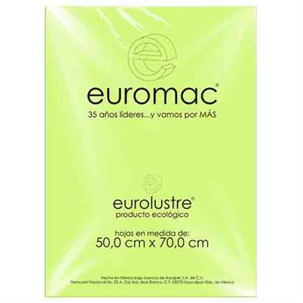 Papel lustre euromac verde nilo 50x70 24hojas