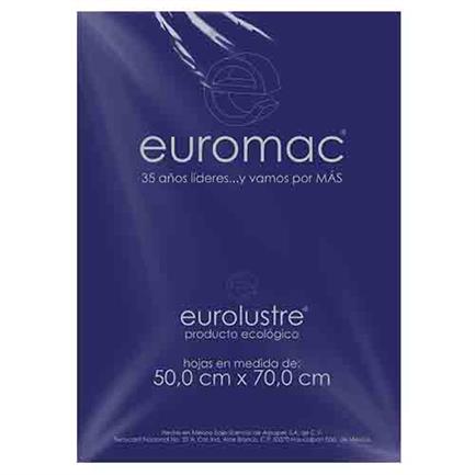 Papel lustre euromac 50x70" azul marino 25 hojas