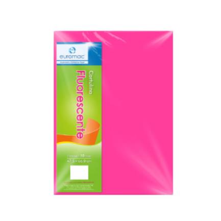 Cartulina euromac eurofluorescente 47.5x66cm color rosa paquete c/100h