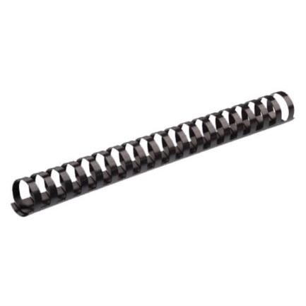 Arillo fellowes 1" plastico c/10 negro