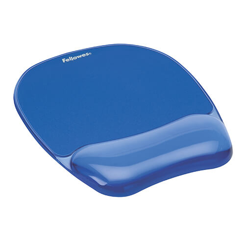 Mouse Pad Fellowes con Reposamuñecas de Gel Crystal Color Azul - Vista 2