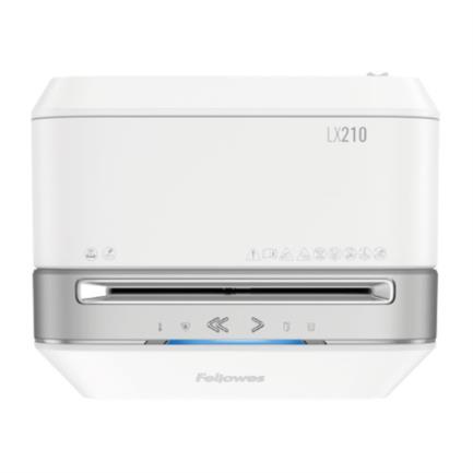 Trituradora Fellowes Powershred LX210 Microcorte 16 Hojas 6 Galones Color Blanco - Vista 3