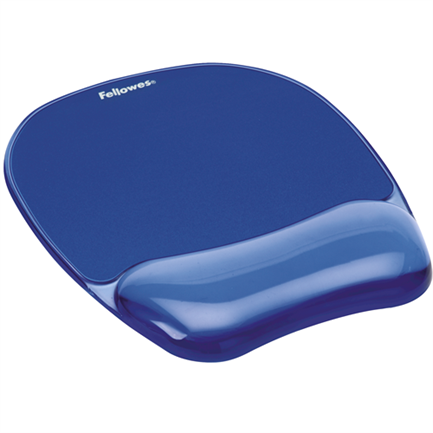 Mouse pad fellowes con reposamu&ntilde;ecas de gel crystal color azul