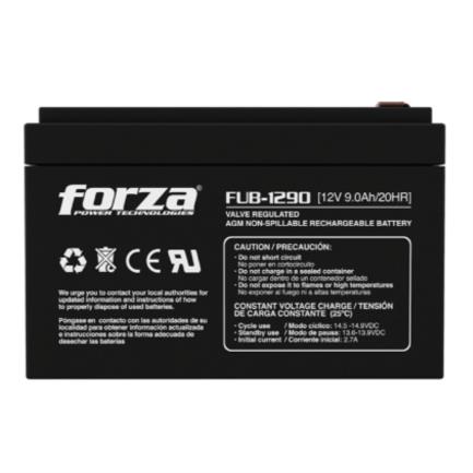 Bater&iacute;a forza fub-1290 sellada 12v/9ah recargable agm sin mantenimiento