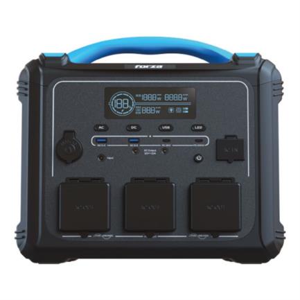 Generador elétrico portátil forza fpp-t1200 1200w tomas 3ca/8cc 3.75v 2 ventiladores pantalla lcd panel de control integrado