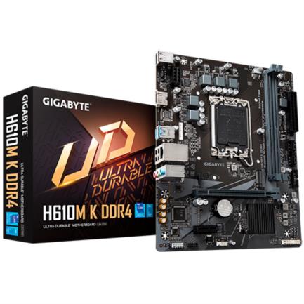 Tarjeta Madre Gigabyte H610M K 2xDDR4 64GB 3200Mhz PCIe 4.0 M.2 1xHDMI S 1700 12th 13th Gen mATX - Vista 3