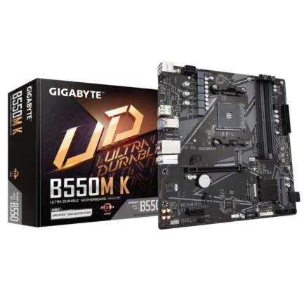 Tarjeta Madre Gigabyte B550M K 4xDDR4 128GB 4733Mhz PCIe 4.0 M.2 HDMI DP S AM4 Ryzen mATX