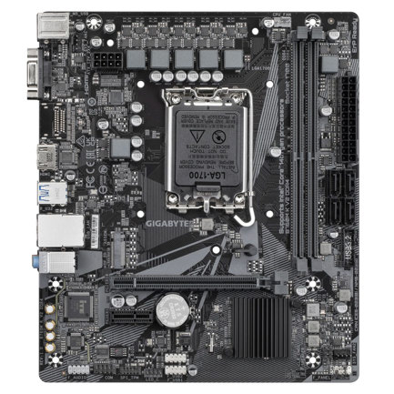 Tarjeta Madre Gigabyte B760M K V2 2xDDR4 64GB 3200Mhz HDMI VGA M.2 PCIe 4.0 S 1700 12th 13th 14th Gen mATX - Vista 3