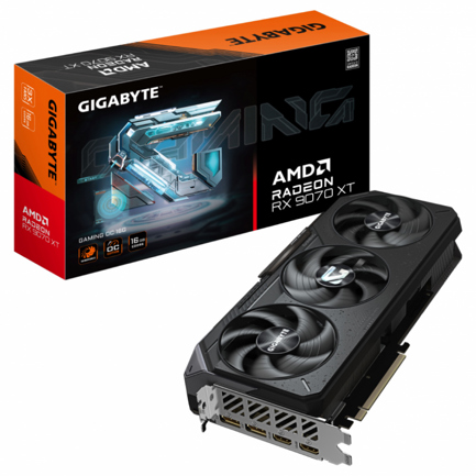 Tarjeta de video gigabyte amd radeon rx 9070 xt gaming oc 16gb 256-bit gddr6 pci express 5.0