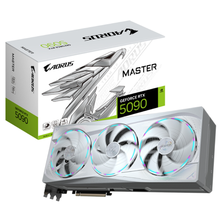 Tarjeta de Video Gigabyte AORUS NVIDIA GeForce RTX 5090 MASTER ICE 32GB 512-bit GDDR7 PCI Express x16 5.0 - Artículos Promocionales MAS RECIO