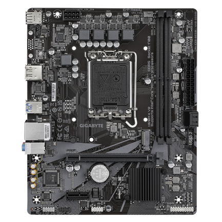 Tarjeta Madre Gigabyte H610M K V2 Micro-ATX S-1700 128GB DDR5 M.2 HDMI/DP