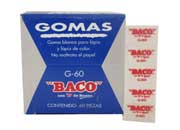 Borrador baco blanco p/lapiz chico c/60 borradores