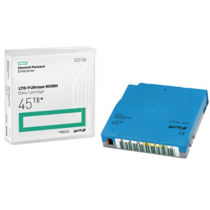 Cartucho de datos hpe lto-9 ultrium de 45 tb rw con etiqueta personalizada con carcasas