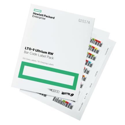 HNVETIAB009 - Paquete de etiquetas de codigo de barras HPE LTO-9 Ultrium RW