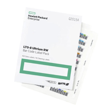 Etiquetas HPE LTO-8 Ultrium RW Bar Code Pack