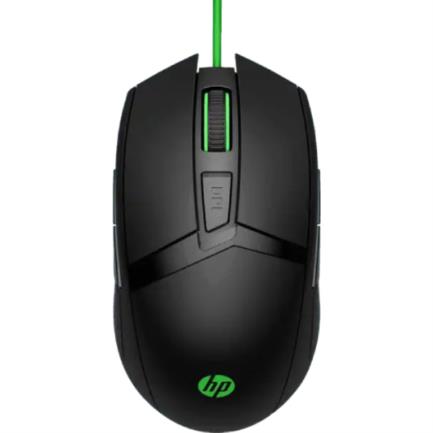 Mouse hp 300 pavilion gaming 5000 dpi color negro-verde