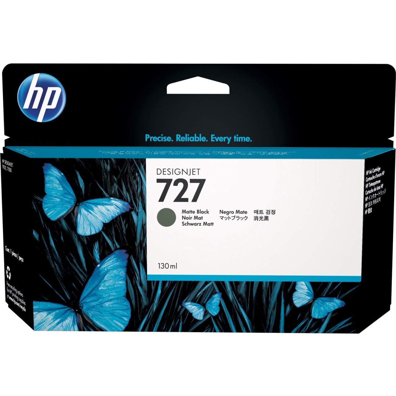 Tinta hp lf 727 designjet negro fotografico 300ml