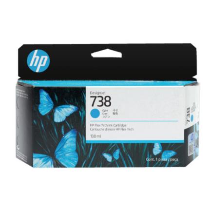 Tinta hp designjet 738 130ml color cian
