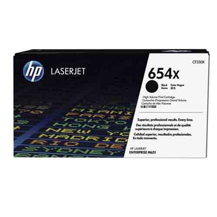 Cartucho de tóner original hp 654x laserjet de alta capacidad negro