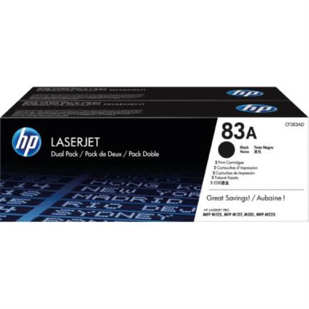Toner hp 83a laserjet negro dual pack
