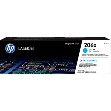 Toner hp laserjet 206x original color cian.