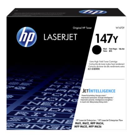 T&oacute;ner hp original laserjet 147y extra alto rendimiento 42k p&aacute;ginas color negro