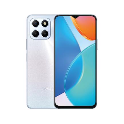 Smartphone honor x6 6.5" 64gb/4gb cámara 50mp+2mp+2mp/5mp mediatek android 12 color plata