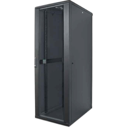 GABINETE INTELLINET 19" RACK CERRADO 22U PUERTA CRISTAL FLATPACK COLOR NEGRO 4
