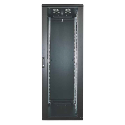 Gabinete intellinet 19" rack cerrado 22u puerta cristal flatpack color negro